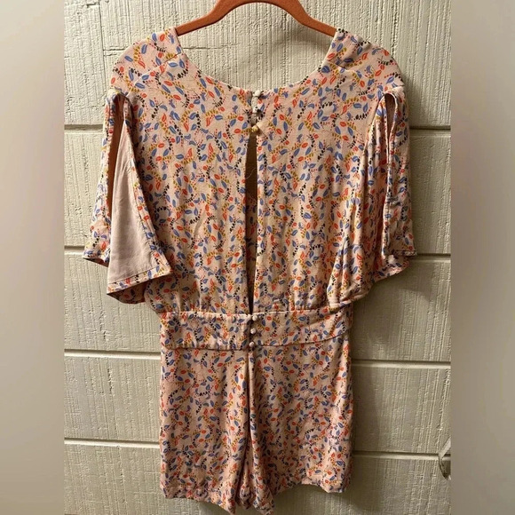 Free People Meet Virginia Romper in Pink Combo size 6 - Picture 4 of 6
